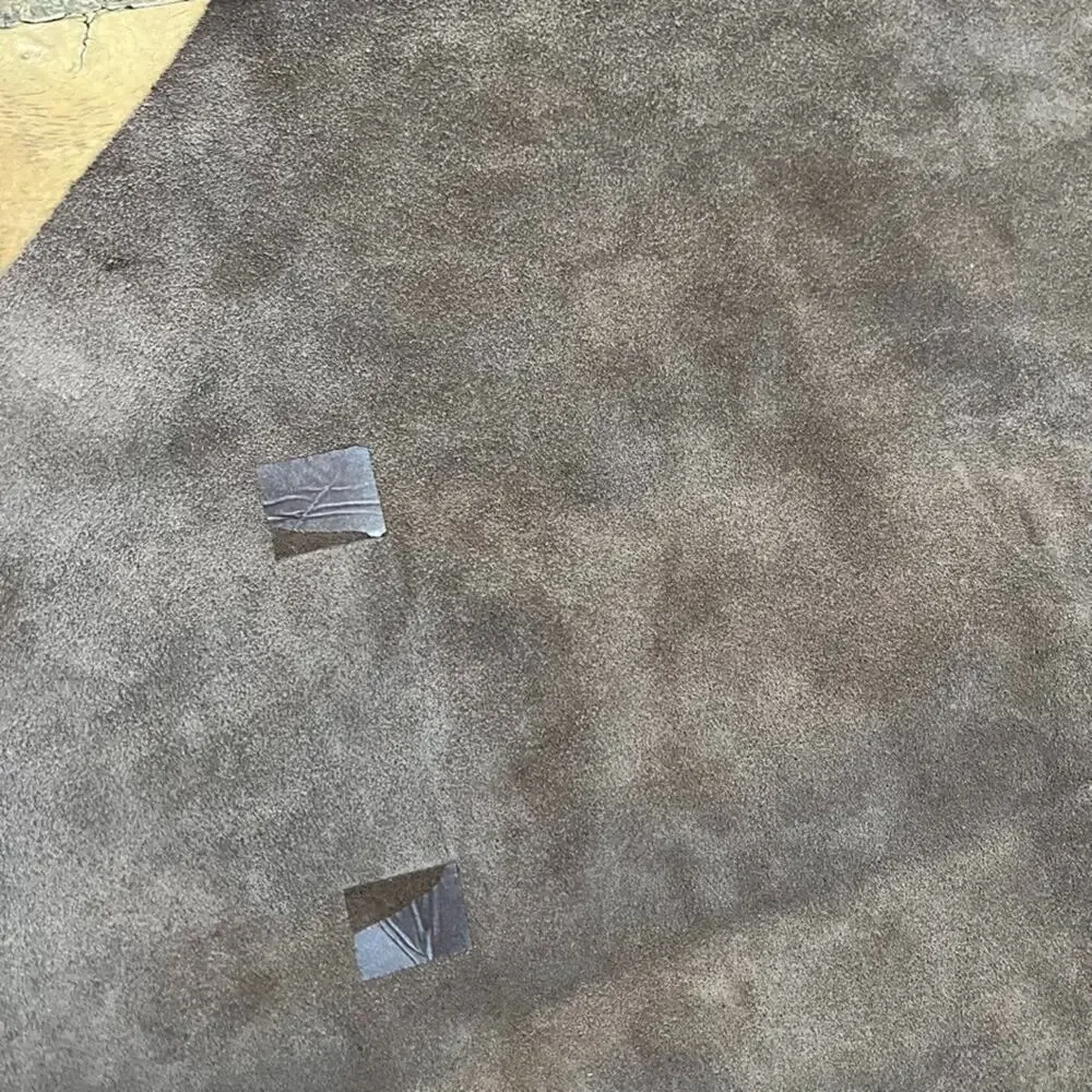 Genuine Cowhide Suede Leather Skin Organic Shape For Crafting or Upholstery